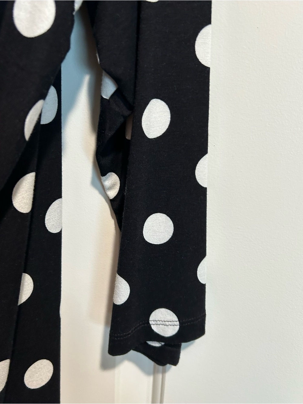 Cato Black Polka Dot Scoop Neck Tee with White Dots - Picture 5 of 9